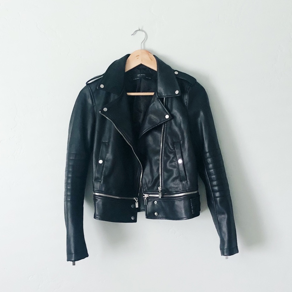 Zara Basics Faux Leather Jacket